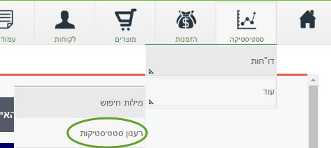 עדכון סטטיסיקה מג'נטו